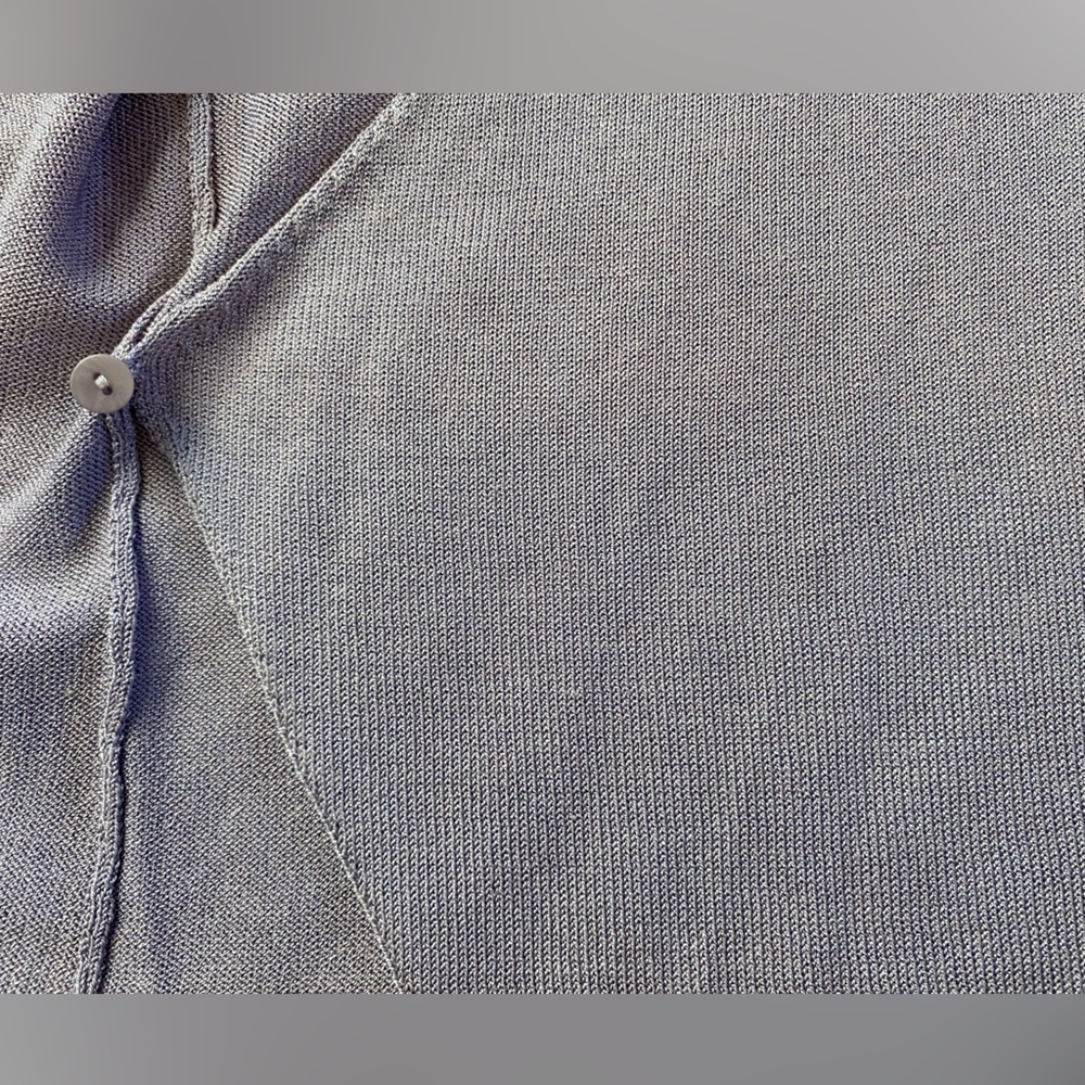 Eileen Fisher purple wrap waist blouse in size petite large. - Picture 10 of 16
